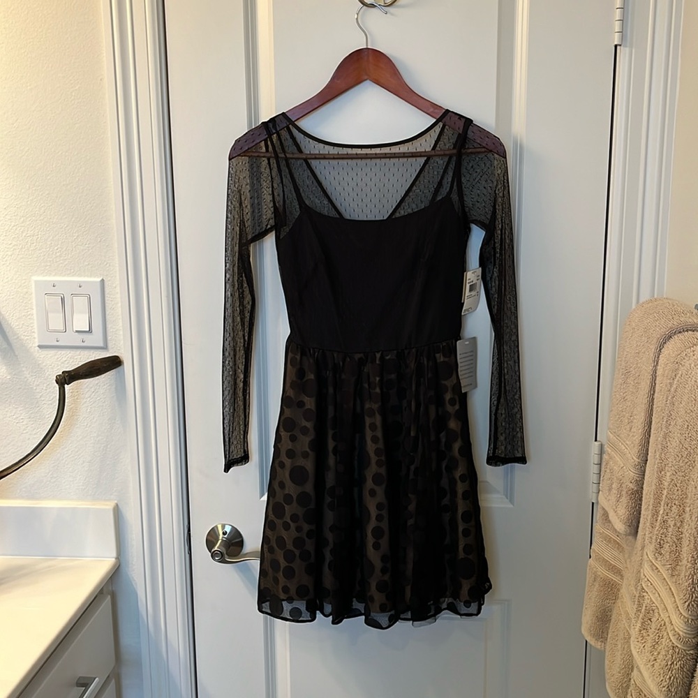 Black mini dress